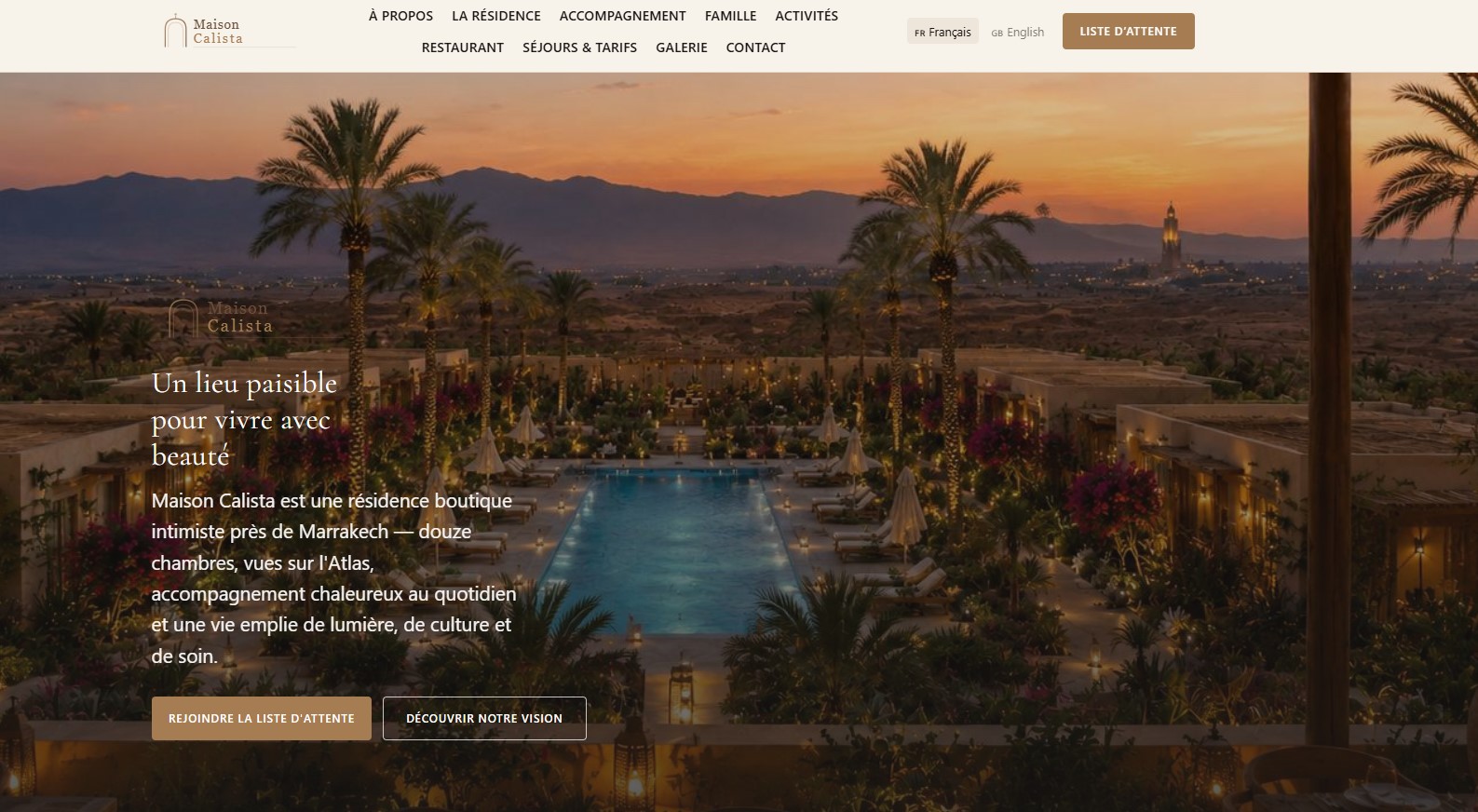 Association Calista website project