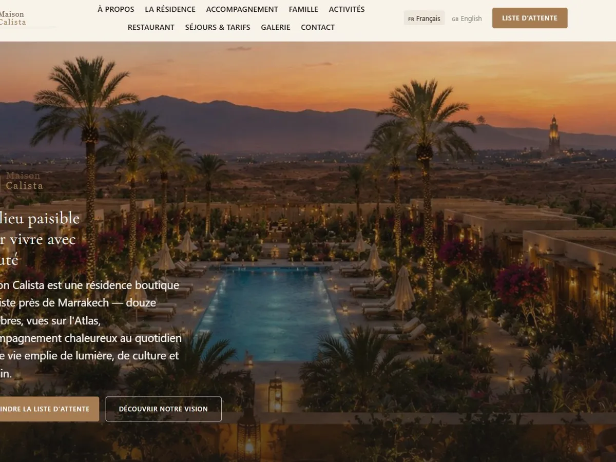 Association Calista – Meertalige bedrijfswebsite