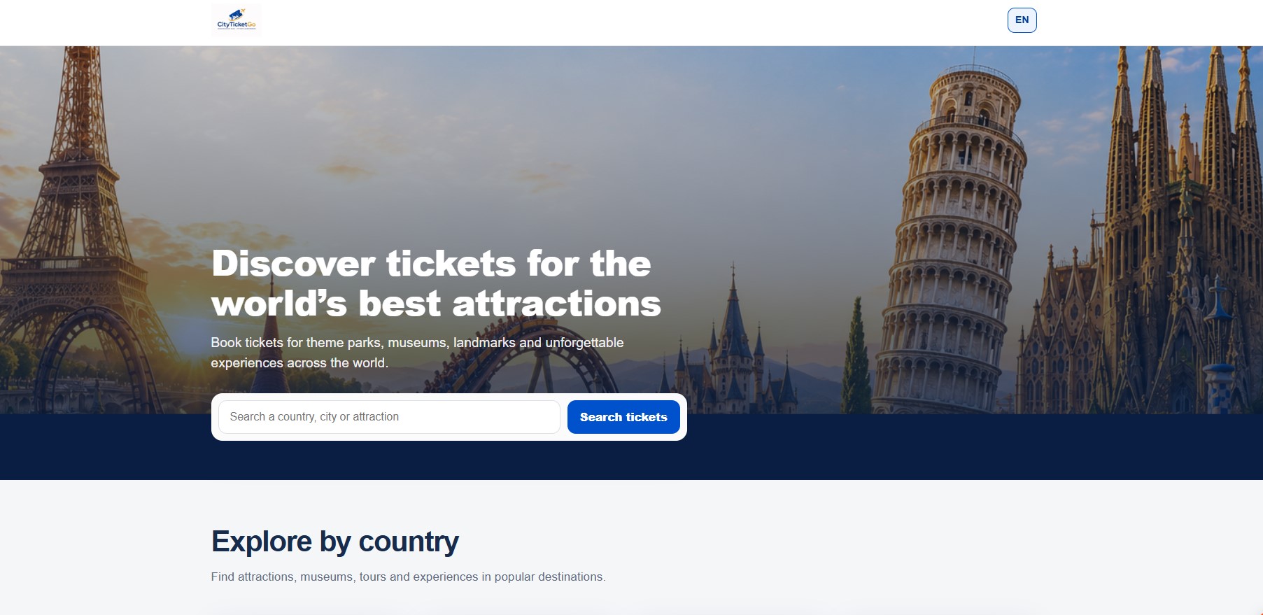 CityTicketGo international attraction and ticket platform