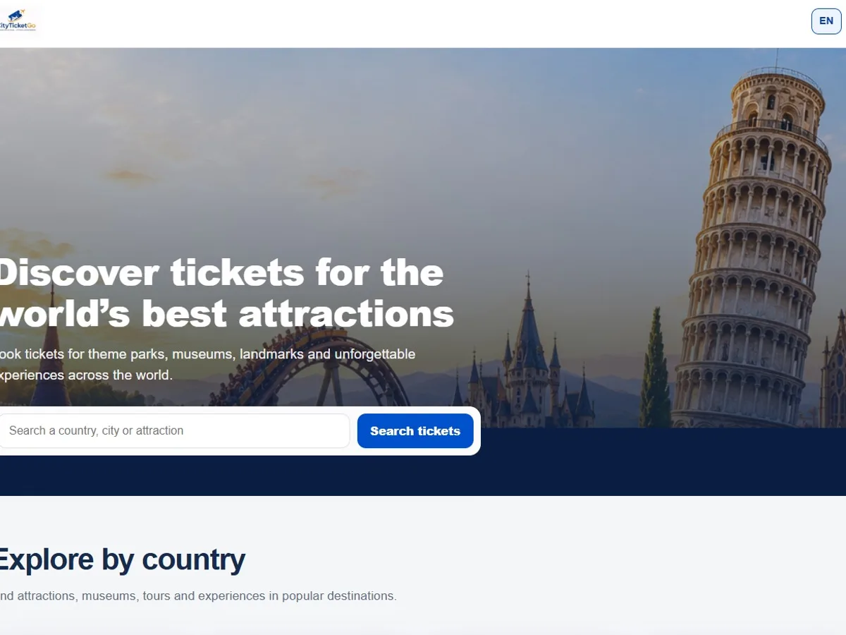 CityTicketGo – Internationaal attractieplatform